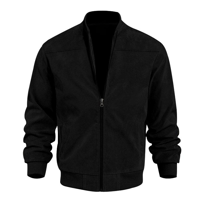 Ernest - Men's Suede Stand Collar Lightweight Jacket