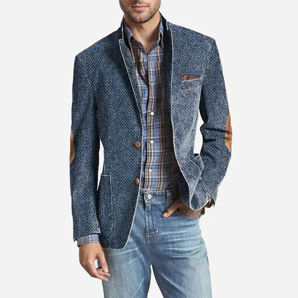 Ethan - Men's Stand Collar Casual Blazer