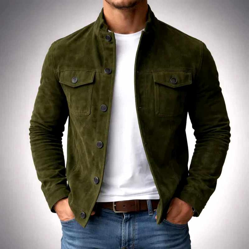 Ev - Men's Slim Fit Stand-Up Collar Blazer Jacket 1