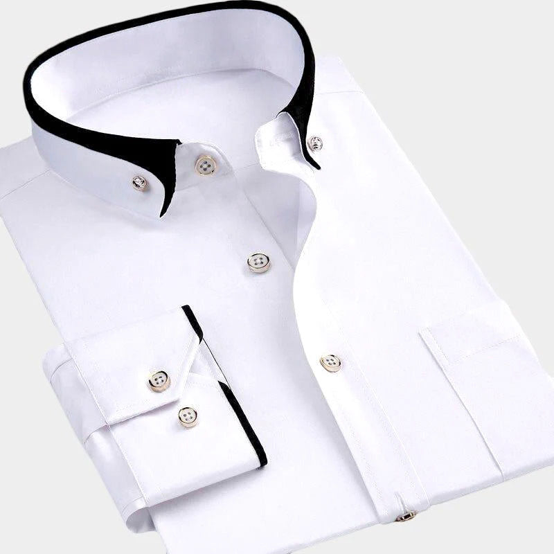 Finn - Men's Button-Down Contrast Collar Shirt