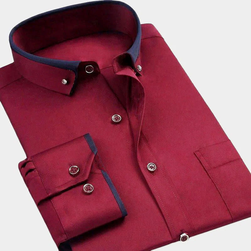 Finn - Men's Button-Down Contrast Collar Shirt