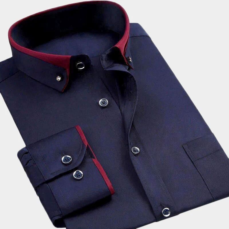 Finn - Men's Button-Down Contrast Collar Shirt