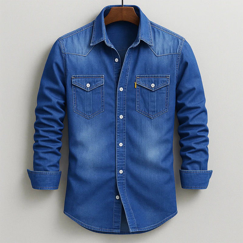 Garrett - Men's Dual Pocket Denim Shirt