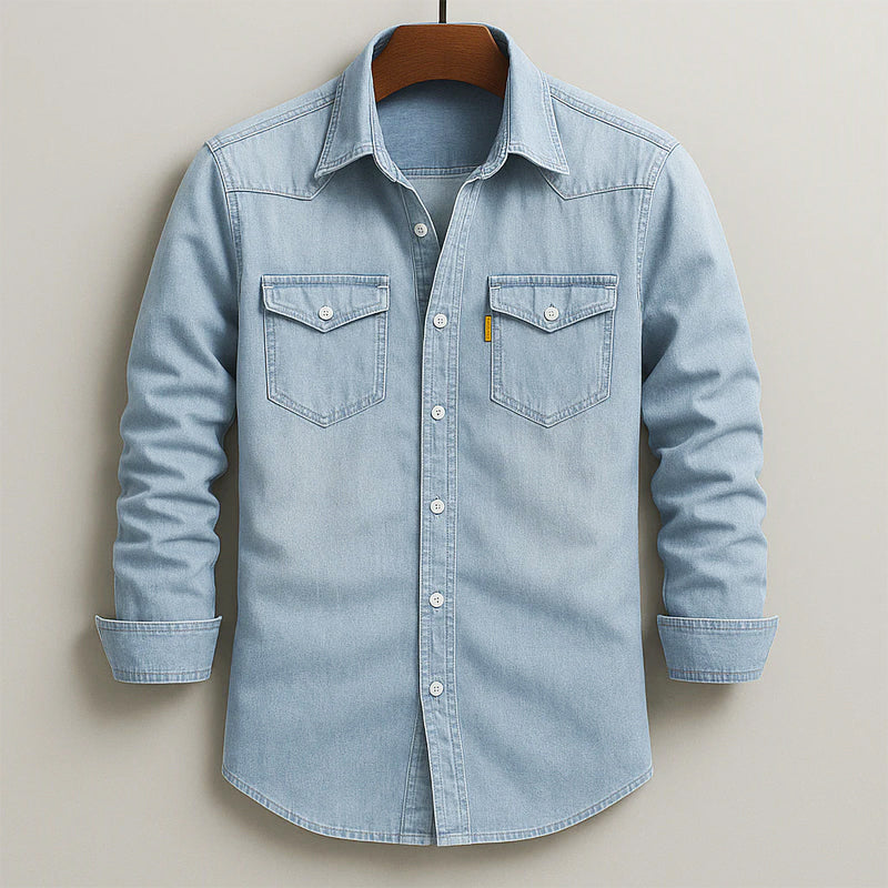 Garrett - Men's Dual Pocket Denim Shirt