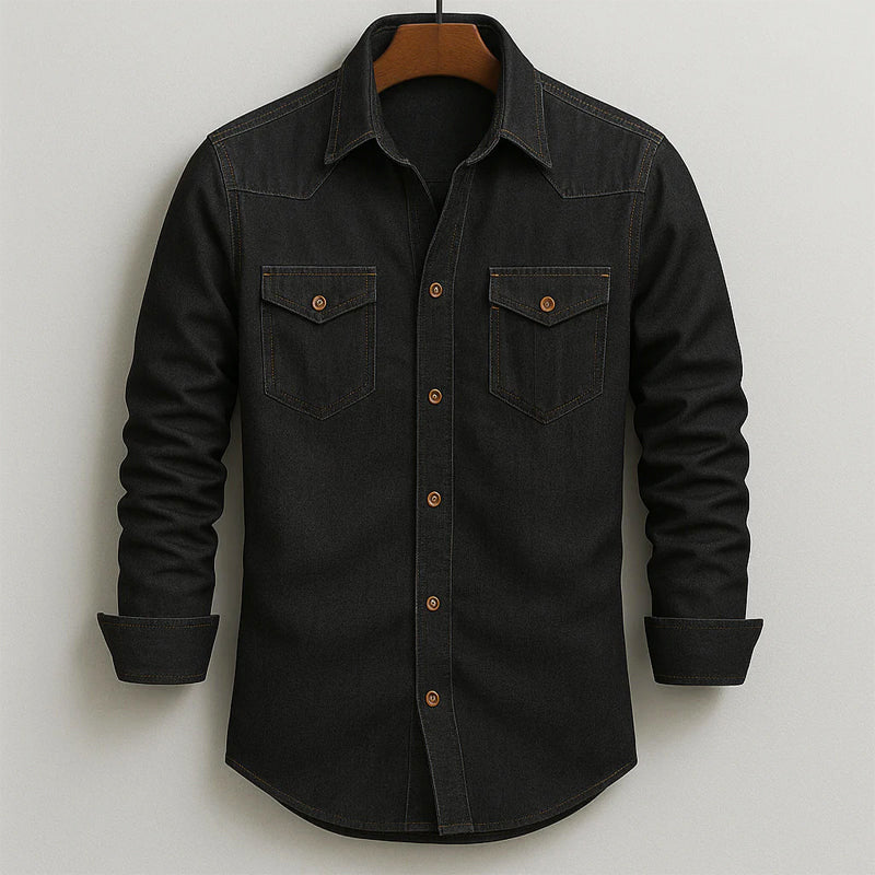 Garrett - Men's Dual Pocket Denim Shirt