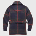 Gavin - Men's Plaid Button-Front Belted Cardigan Jacket