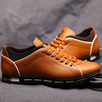 George - Men's Contrast Trim Leather Sneakers