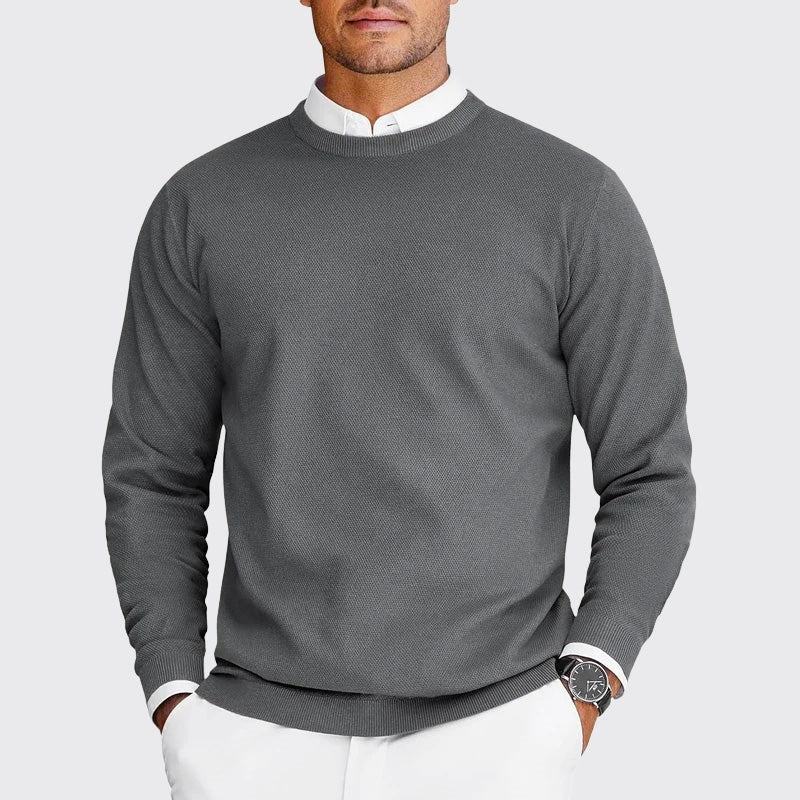 Gregory - Men's Textured Crewneck Sweater