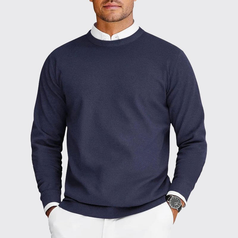 Gregory - Men's Textured Crewneck Sweater