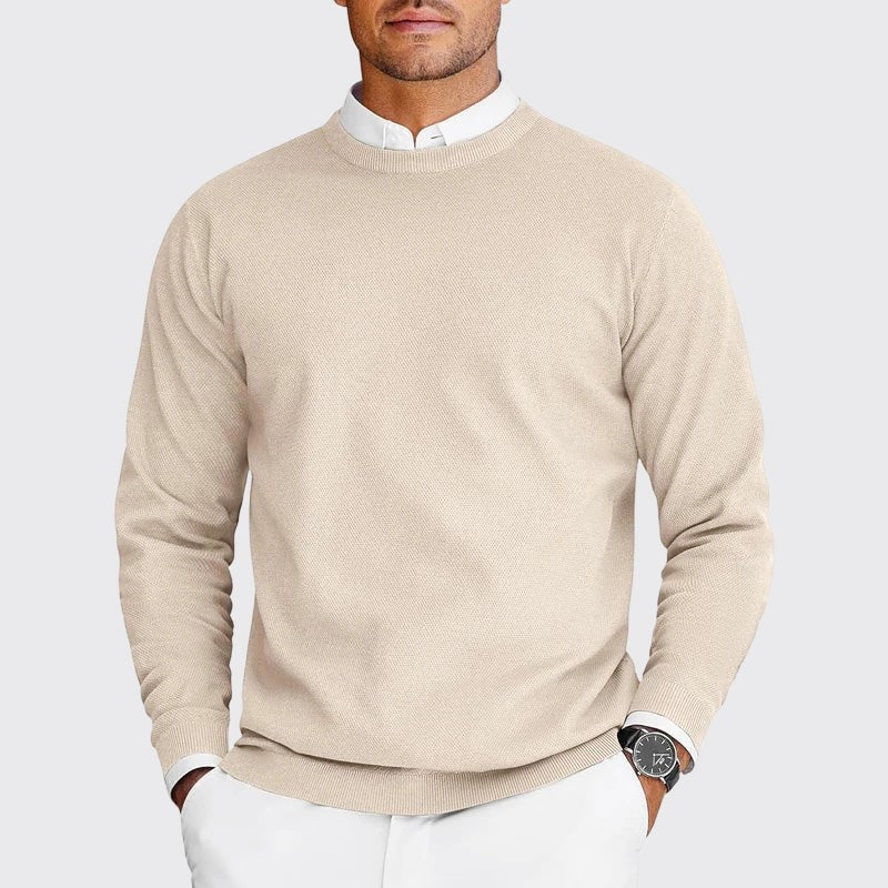 Gregory - Men's Textured Crewneck Sweater