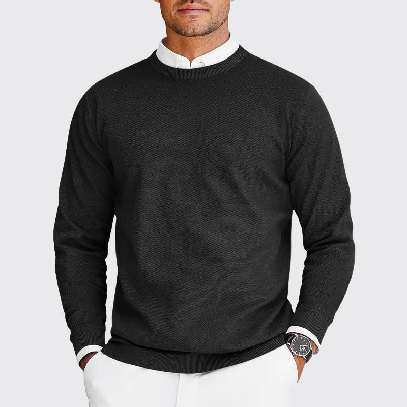 Gregory - Men's Textured Crewneck Sweater