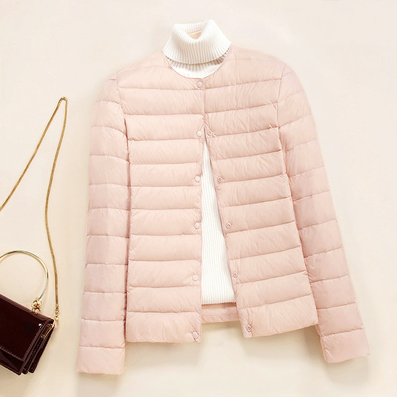 Hannah - Women's Collarless Lightweight Quilted Jacket
