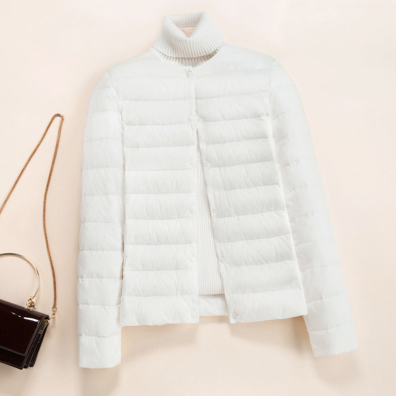 Hannah - Women's Collarless Lightweight Quilted Jacket