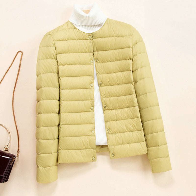 Hannah - Women's Collarless Lightweight Quilted Jacket