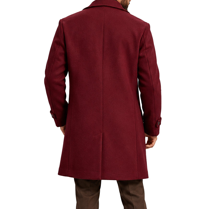 Harry - Men's Structured Lapel Coat with Button Cuffs