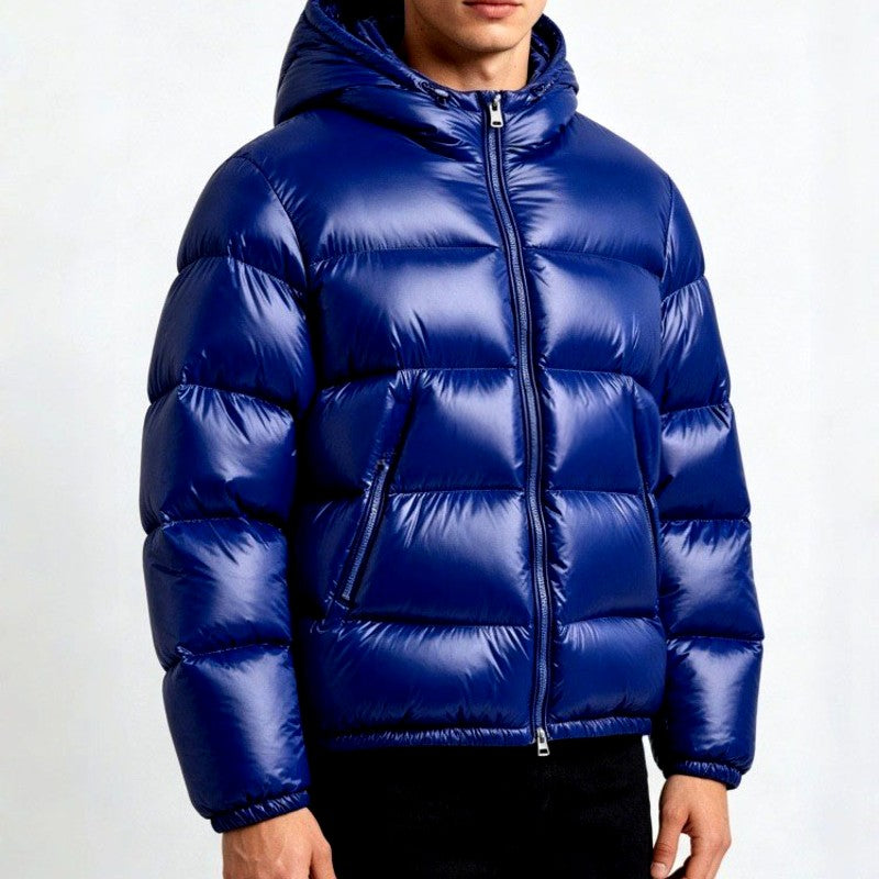 Harvey - Men's Glossy Hooded Puffer Jacket 8