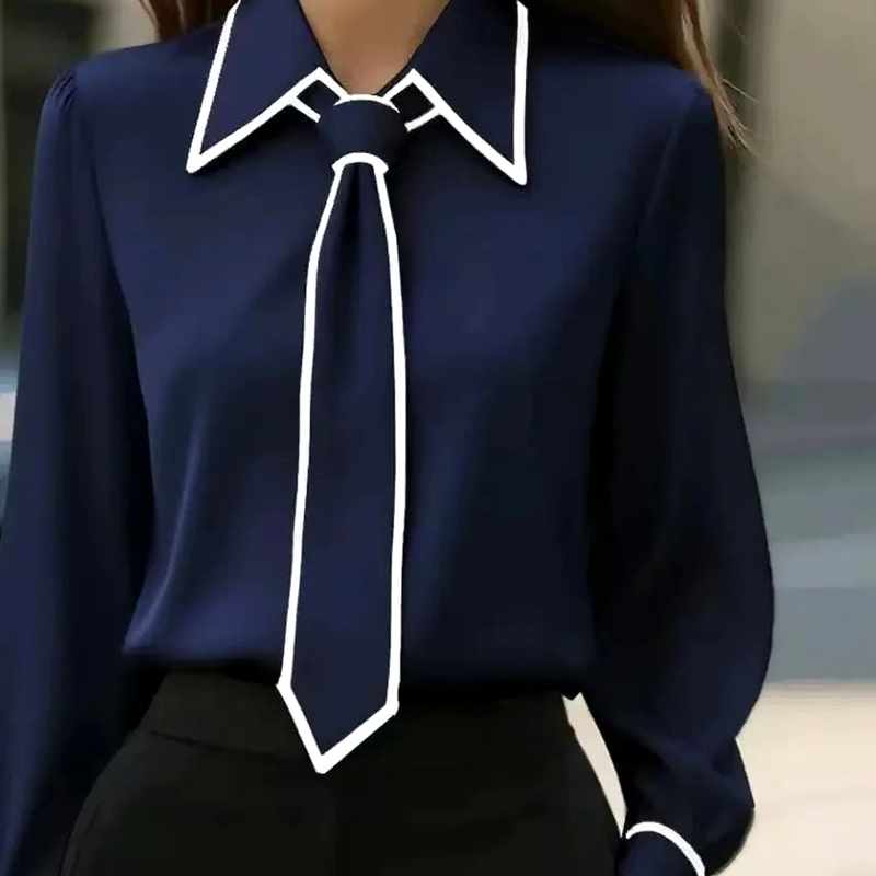 Iolanthe - Women's Cotton Pointed Collar Fitted Blouse 5