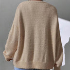 Isabella - Women’s Fuzzy Knit Button-Up Cardigan