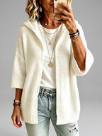 Isabella - Women's Hooded Open-Front Knit Cardigan