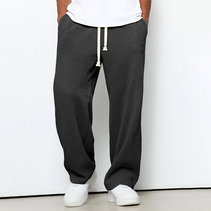 James - Men's Waffle Knit Drawstring Jogger Pants