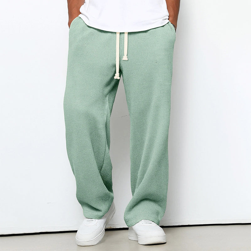 James - Men's Waffle Knit Drawstring Jogger Pants