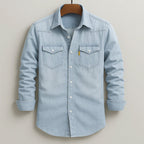 Jeffrey - Men's Classic Denim Button-Down Shirt
