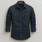 Jeffrey - Men's Classic Denim Button-Down Shirt