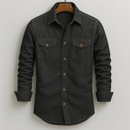 Jeffrey - Men's Classic Denim Button-Down Shirt
