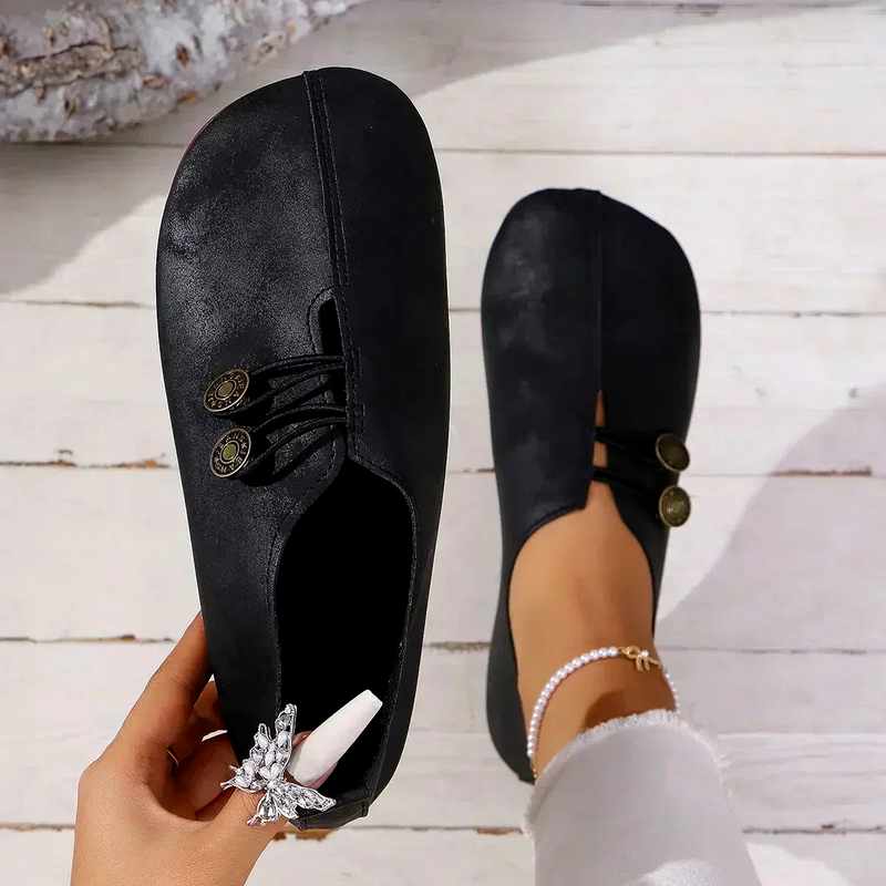 Josephine - Women's Elastic Lacing Slip-On Loafers