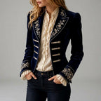 Kaliyah - Women's Floral-Embroidered Velvet Blazer