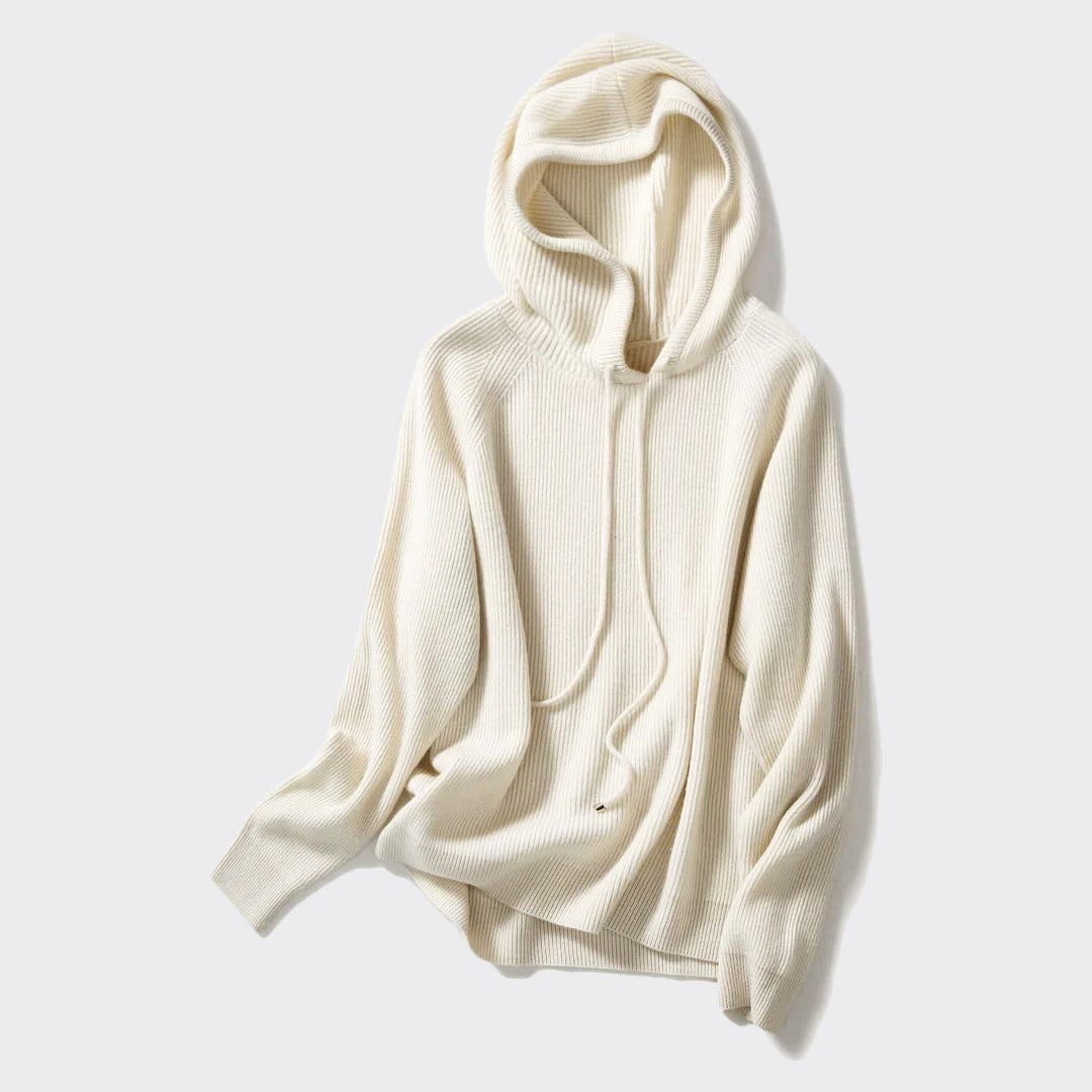 Kathleen - Women’s Cashmere Blend Ribbed Hoodie