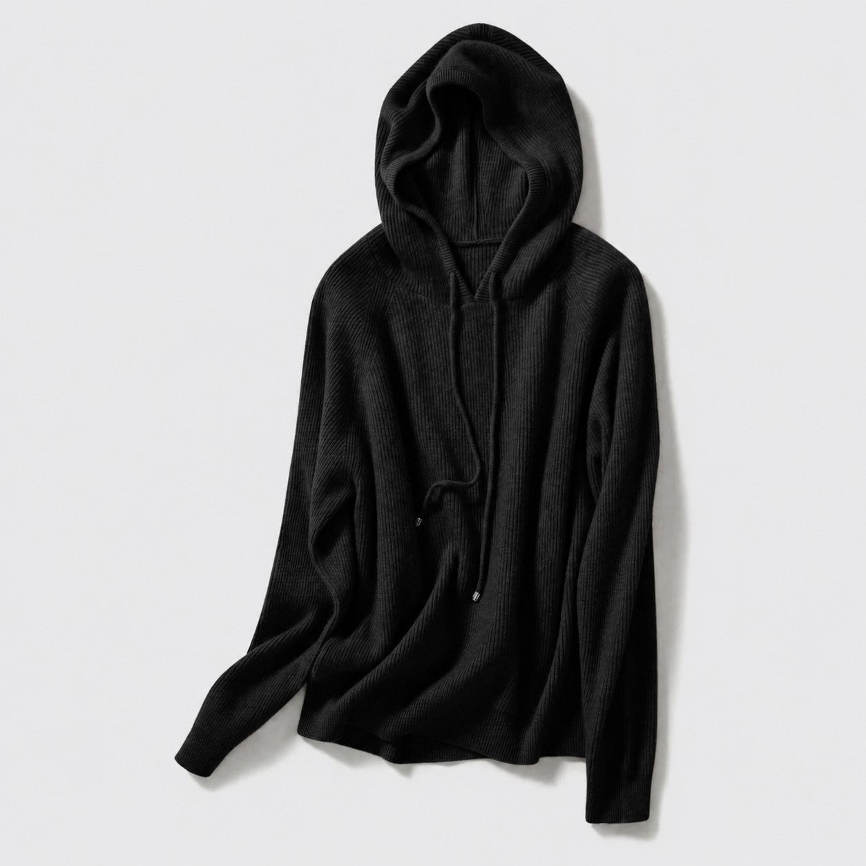 Kathleen - Women’s Cashmere Blend Ribbed Hoodie