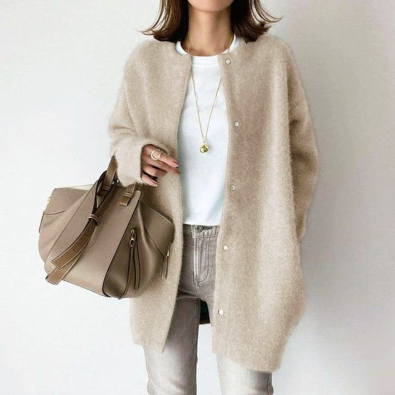 Laura - Women’s Long Knitted Wool Cardigan