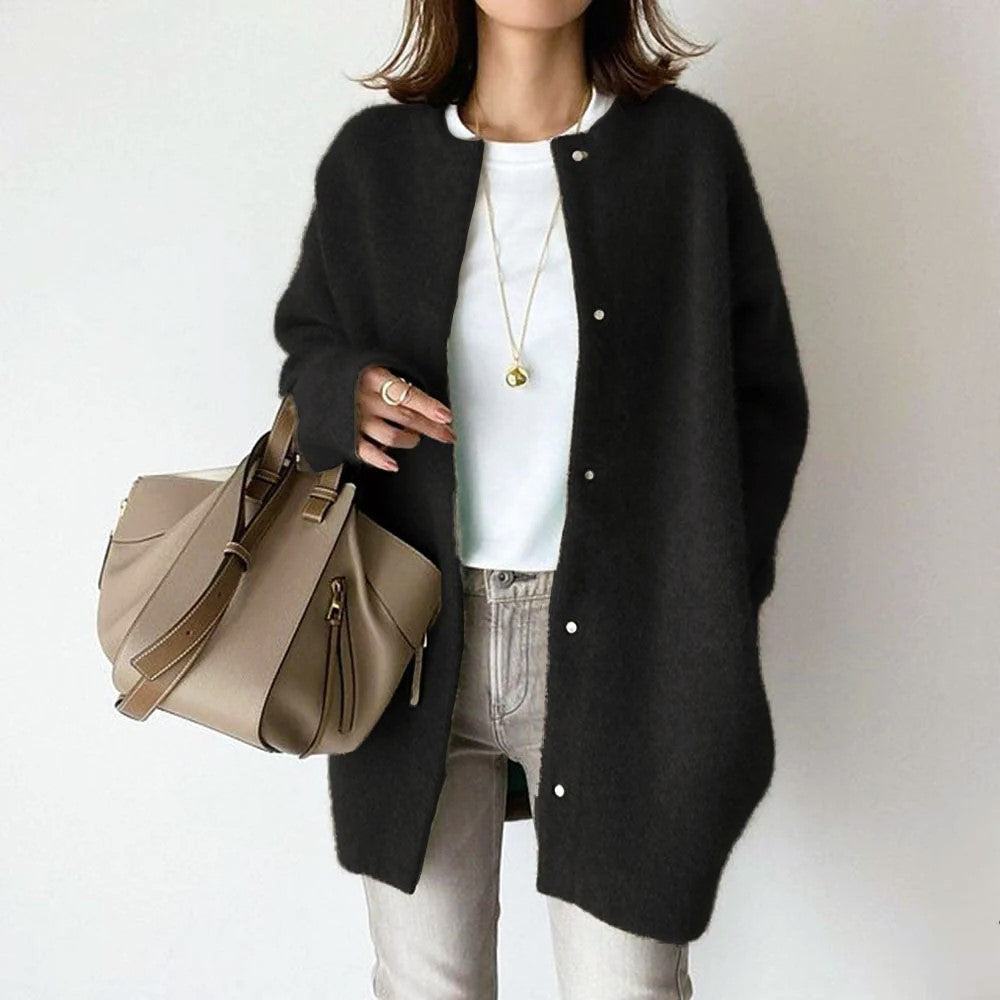Laura - Women’s Long Knitted Wool Cardigan