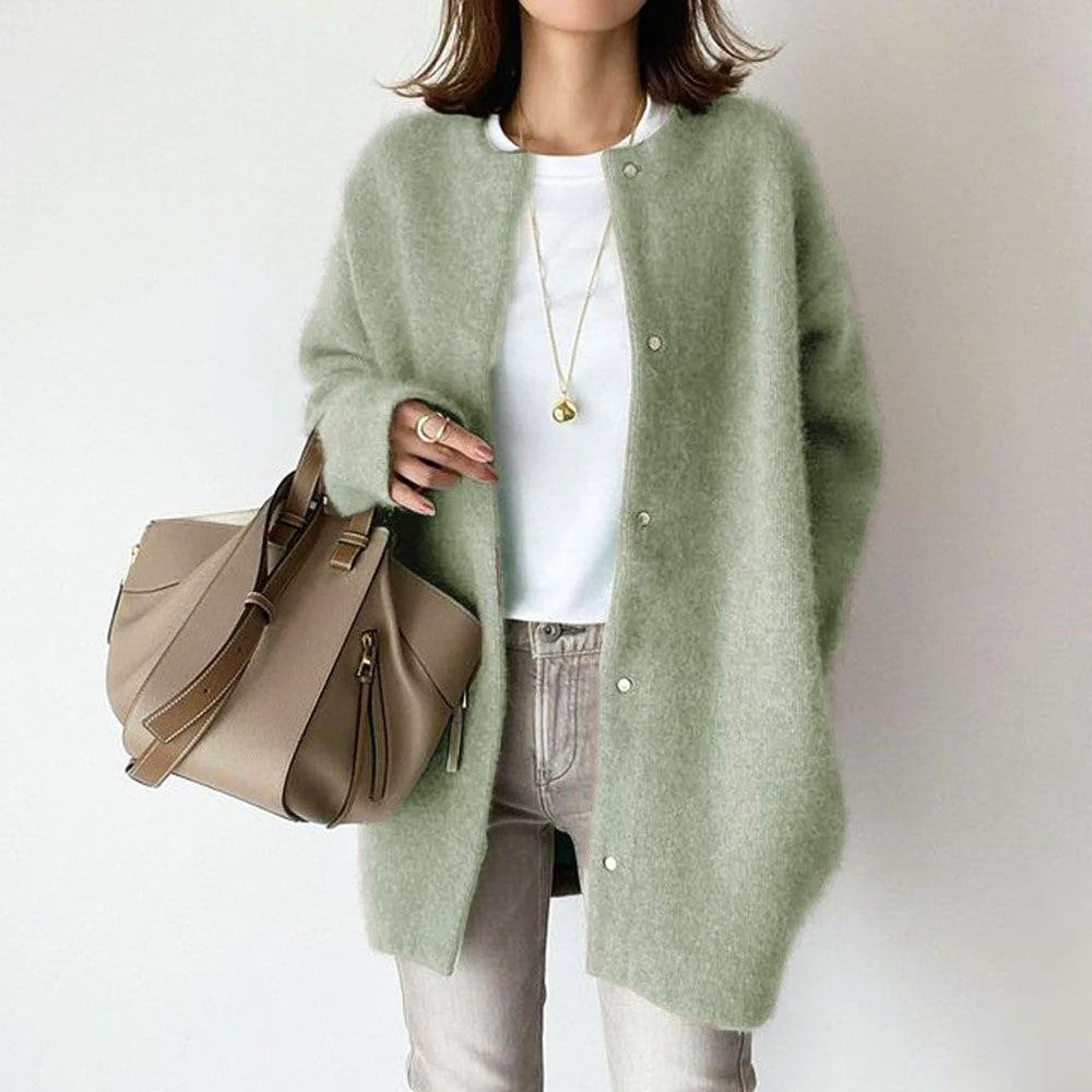 Laura - Women’s Long Knitted Wool Cardigan