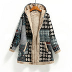 Lauren - Women's Patchwork Sherpa Hooded Coat
