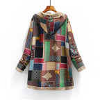 Lauren - Women's Patchwork Sherpa Hooded Coat