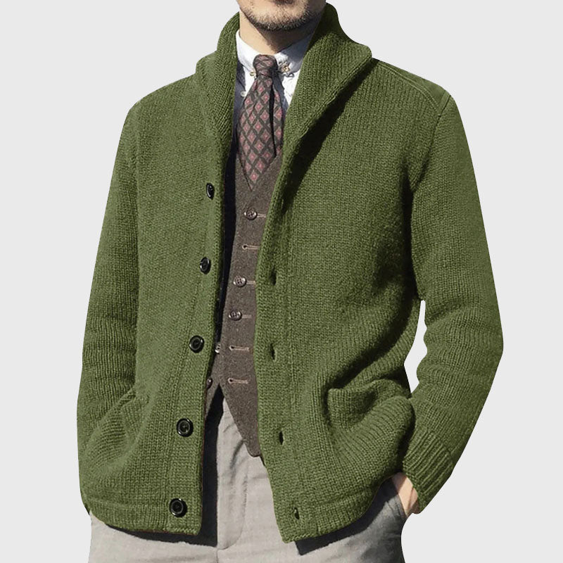 Leo - Men's Shawl Collar Knit Cardigan