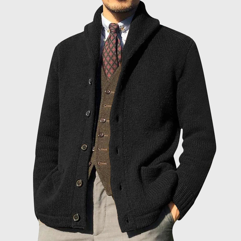 Leo - Men's Shawl Collar Knit Cardigan