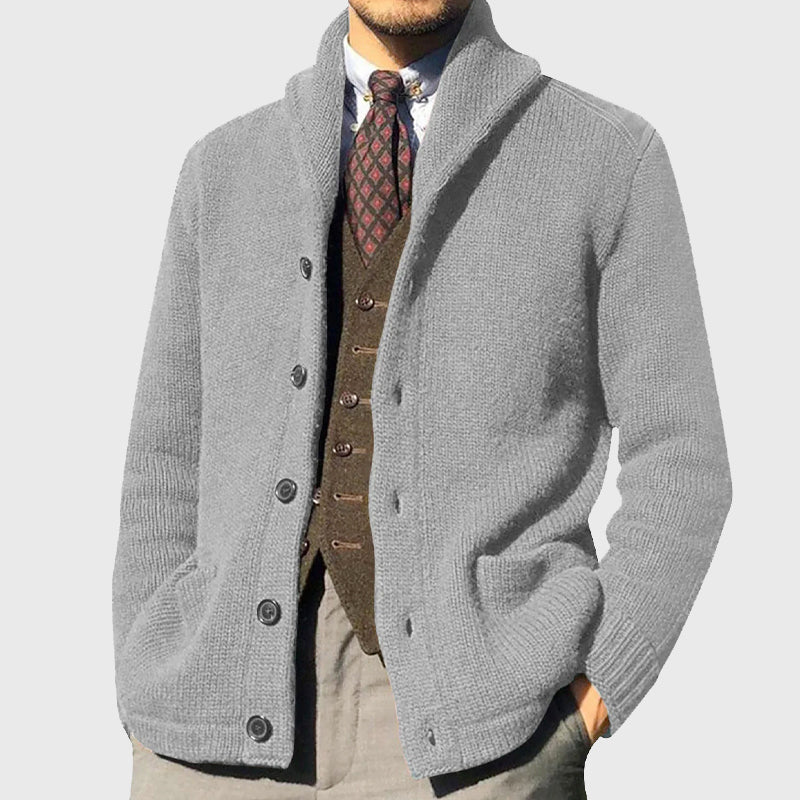 Leo - Men's Shawl Collar Knit Cardigan