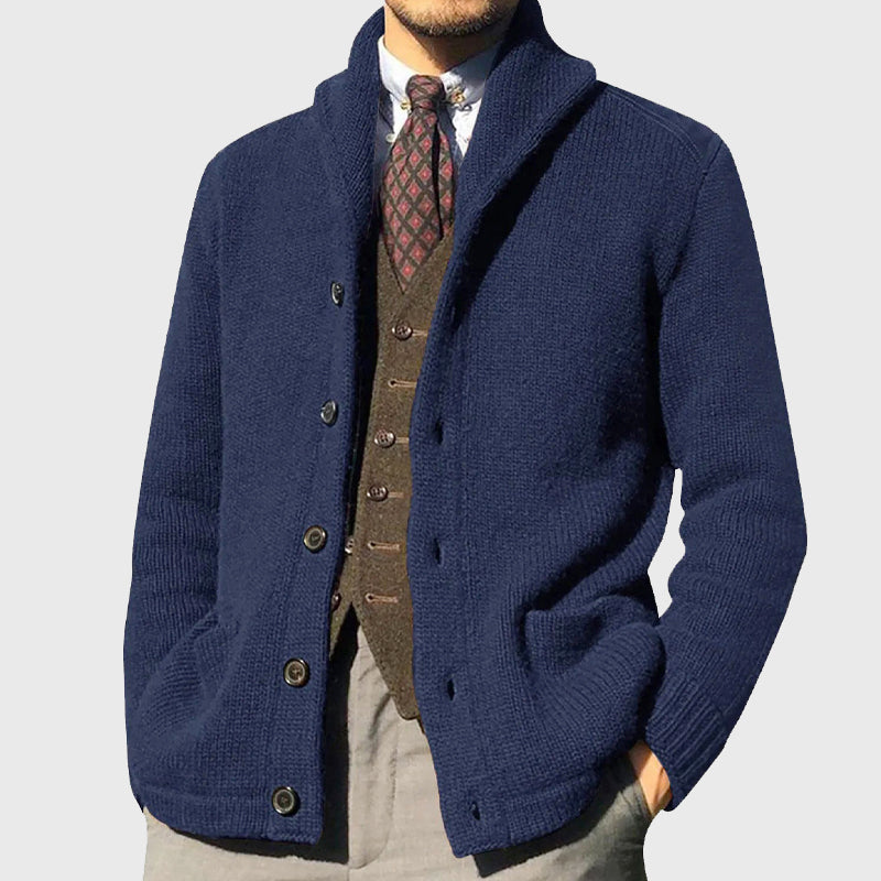 Leo - Men's Shawl Collar Knit Cardigan