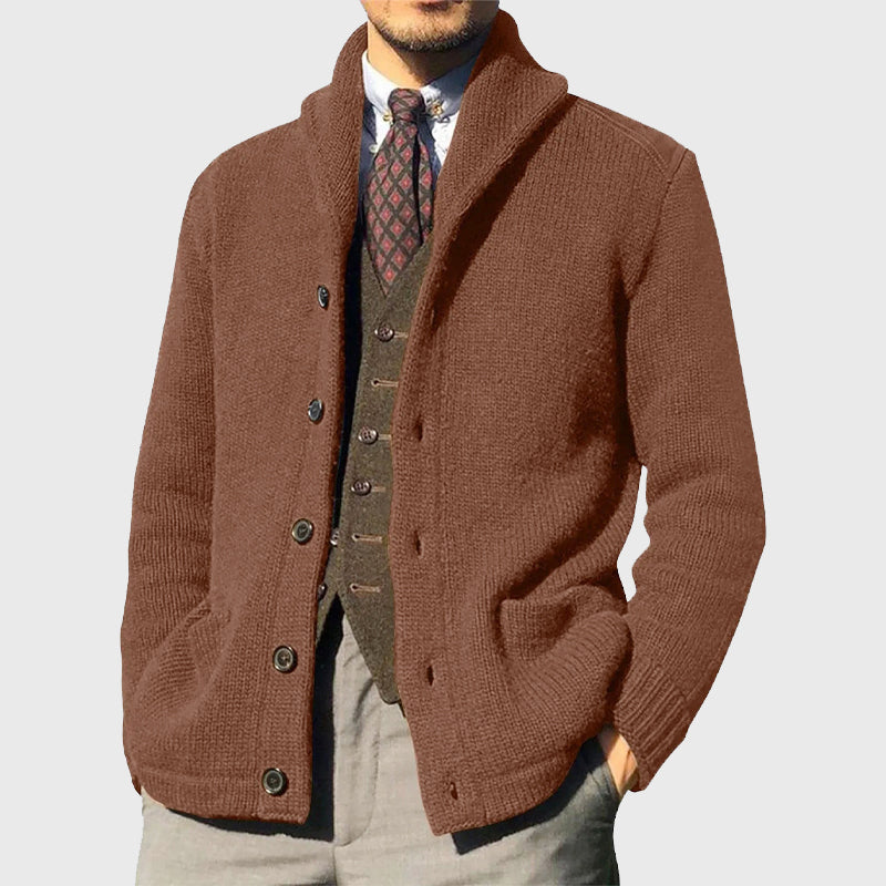 Leo - Men's Shawl Collar Knit Cardigan