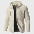 Lincoln - Men's Textured Knit Zip-Up Hoodie