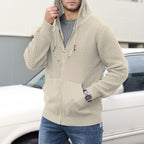 Lincoln - Men's Textured Knit Zip-Up Hoodie