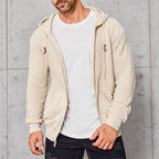 Lincoln - Men's Textured Knit Zip-Up Hoodie