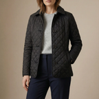 Lorena - Women's Quilted Button-Up Jacket