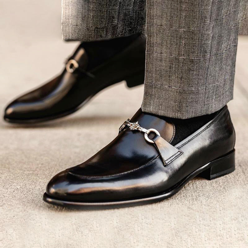 Lorenzo - Men's Horsebit Leather Loafers