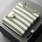 Lucas - Men's Striped Cashmere Wool Blend Knit Sweater