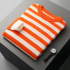 Lucas - Men's Striped Cashmere Wool Blend Knit Sweater