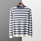 Lucas - Men's Striped Cashmere Wool Blend Knit Sweater